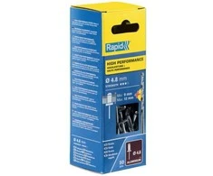 Kniedės aukštos kokybės Al 4,8x16mm 50vnt + Drill C, Rapid