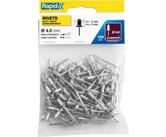 Kniedės, standartinės Al 4,0x8mm 100vnt, Rapid