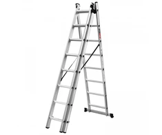Kopėčios universalios 3x8 pakopos 2,27/5,12m, Ecomax