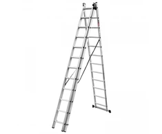 Kopėčios universalios EMX 3x12 pakopos 3,39/8,48m, Ecomax