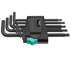 L-raktų kompletas 967 PKL/9 TORX®, Wera