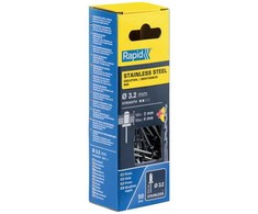 Kniedės Rapid 5000393; 3,2x8 mm; 50 vnt.; nerūdijančio plieno