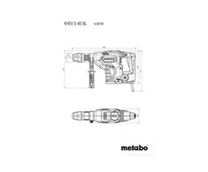 Perforatorius SDS max KHEV 5 - 40 BL 8,3kg 8,7 J, Metabo