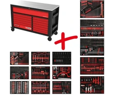 Performanceplus workshop tool trolley set P45 with 950 tools, KS Tools