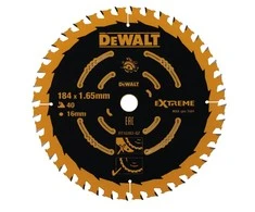 Pjovimo diskas 184x1,65x16mm, z40, 20° medis MDF, DeWalt