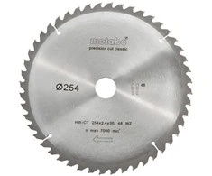 Pjovimo diskas Classic 254x2,4/1,8x30mm, z48, WZ, -5°, Metabo