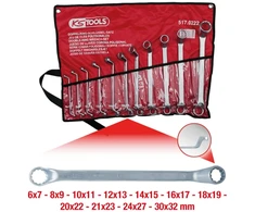 Raktų žiediniais galais komplektas 11vnt., 6-32mm, KS Tools