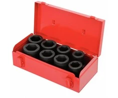 Smūginių galvučių komplektas 1'' 27-38mm 8vnt, KS Tools