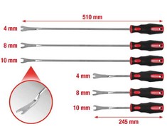 Spaustukų nuėmimo komplektas, 6 vnt, KS Tools