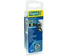 Žiedai 10x21mm Blist. 25 PCS + 2 įrankiai, Rapid