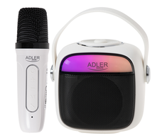 Adler Karaoke Speaker With Microphone | AD 1199W | Bluetooth | Belaidė jungtis | Portable | Baltas