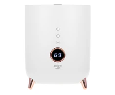 Adler | AD 7972 | Drėkintuvas | 23 W | Vanduo bako talpa 4 L | Tinka kambariams iki 35 m² | Ultragarsinis | Drėkinimo pajėgumas 150-300 ml/val | Baltas
