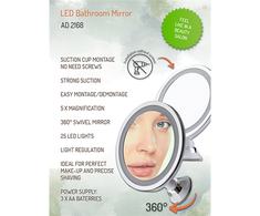 Adler | Vonios veidrodis | AD 2168 | 20 cm | LED veidrodis | Baltas