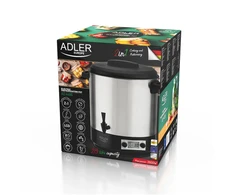 Adler | Electric pot/Cooker | AD 4496 | 2600 W | 28 L | Nerūdijantis plienas/Juodas