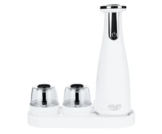 Adler | Elektrinis druskos ir pipirų malūnėlis | AD 4449w | Korpuso medžiaga ABS plastikas | 7 W | Ličio | Matinis baltas
