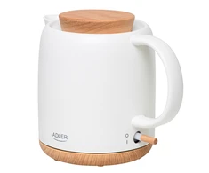 Adler Electric Virdulys | 1304 m. AD | Elektrinis | 1200 W | 1 L | Keramika | 360° sukamasis pagrindas | Baltas