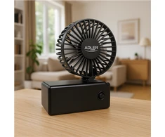 Ventiliatorius Adler Foldable Mini Fan | AD 7336 | Desk Fan | Diameter 6.5 cm | Greičių skaičius 1 | Juodas
