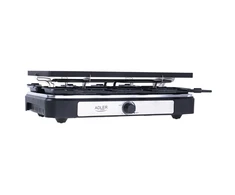 Adler | Raclette - electric grill | AD 6616 | Table | 1400 W | Juodas/Nerūdijantis plienas