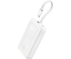 „Anker“ išorinė baterija, įmontuotas USB-C laidas, 30 W | A1688H21 | 10000 mAh | Baltas