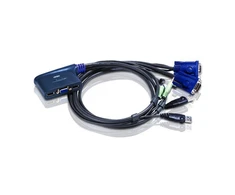 Aten 2 prievadų USB VGA / garso kabelio KVM jungiklis (1,8 m)