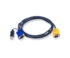 ATEN 2L-5202UP ATEN KVM kabelis (HD15-SVGA, USB, USB) - 2m