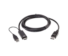 Aten 2L-7D02HDP True 4K 1.8M HDMI į DisplayPort kabelis | Aten | Tikras 4K 1.8M HDMI į DisplayPort kabelis | 2L-7D02HDP