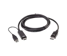 Aten 2L-7D02HDP True 4K 1.8M HDMI į DisplayPort kabelis | Aten | Tikras 4K 1.8M HDMI į DisplayPort kabelis | 2L-7D02HDP
