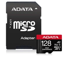 Atminties kortelė ADATA | AUSDX128GUI3V30SHA2-RA1 Memory Card | 128 GB | Micro SDXC | Flash atminties klasė 10 | Adapteris