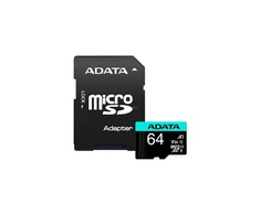Atminties kortelė ADATA | Premier Pro UHS-I U3 V30S | 64 GB | Micro SDXC | Flash atminties klasė 10 | Adapteris