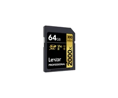 Atminties kortelė Lexar Professional 2000x UHS-II SDXC, 64 GB, 10 klasė, U3, V90, 260 MB/s, 300 MB/s