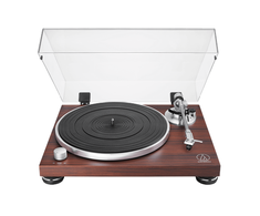 Audio Technica rankinis patefonas su diržu, RCA, medinis pagrindas AT-LPW50BT