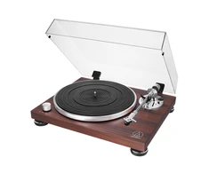 Audio Technica rankinis patefonas su diržu, RCA, medinis pagrindas AT-LPW50BT