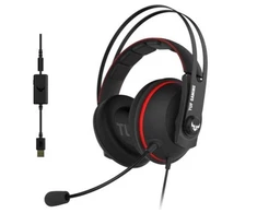 Žaidimų ausinės Asus TUF Gaming H7 Core, tinka PC, Mac, PS4, Nintendo Switch, mobiliems įrenginiams, Xbox One, Raudonos