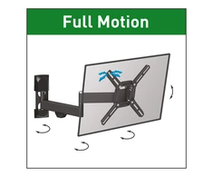 Laikiklis Barkan Flat/Curved TV Wall Mount 2400 Wall Mount, Full motion, 13-39 ", Maximum weight (capacity) 25 kg, Juodas