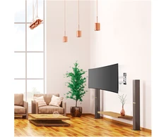 Laikiklis BARKAN 3400W.W 65" lygiam/lenktam TV, 4 lankstų, sieninis, baltas