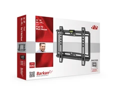Barkan plokščio/lenkto televizoriaus sieninis laikiklis E202+, fiksuotas, 26-39", maksimalus svoris (talpa) 30 kg, Juodas