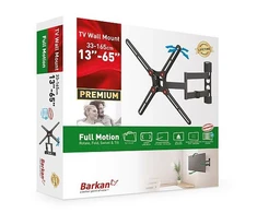 Laikiklis BARKAN BM343 13"-65" lygiam/lenktam TV, 4 lankstu, sieninis, juodas