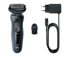 Braun | Shaver | 51-B1000s | Operating time (max) 50 min | Wet &amp; Dry | Juodas/Mėlyna