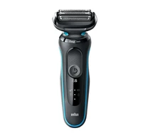 Barzdaskutė Braun | Shaver | 51-M4500cs | Operating time (max) 50 min | Wet &amp; Dry | Juodas/Mėlyna