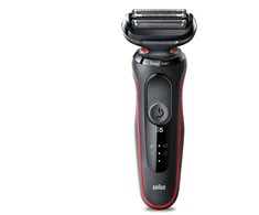 Braun | Shaver | 51-R1000s | Operating time (max) 50 min | Wet &amp; Dry | Juodas/Raudona
