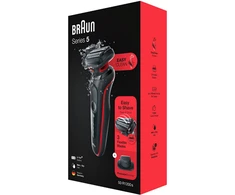 Braun | Shaver | 51-R1200s | Operating time (max) 50 min | Wet &amp; Dry | Juodas/Raudona