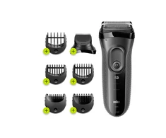 Barzdaskutė Braun Series 3+ 3000BT, juoda