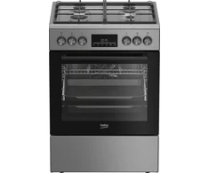Beko FBMA61330GXDTN Viryklė, Dujinė kaitlentė, Elektrinė orkaitė, Plotis 60 cm, Sidabrinė | BEKO