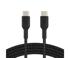 BELKIN BRAIDED USB-C TO USB-C CABLE,1M, Juodas