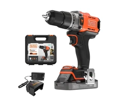 Akumuliatorinis gręžtuvas Black&amp;Decker BCD383D1XK-QW | 18 V | 2.0 Ah