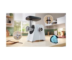 Bosch MFWS420W Serija 4, Mėsmalė, MultiPower Series 4, 1900 W, Baltas, Baltas