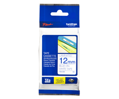 Brother | TZe-233 Laminated Tape | Mėlyna on Baltas | TZe | 8 m | 1.2 cm