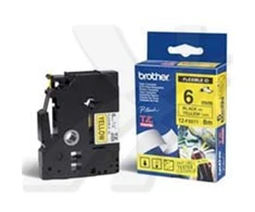 Brother | TZe-FX611 Flexible ID Laminated Tape | Juodas on Geltona | TZe | 8 m | 6 cm