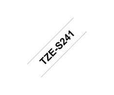 Brother | TZe-S241 Strong Adhesive Laminated Tape | Juodas on Baltas | TZe | 8 m | 1.8 cm