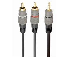 GEMBIRD 3,5 mm stereo kištukas į 2xRCA kištukus, 1,5 m kabelis, auksinės dangos jungtys